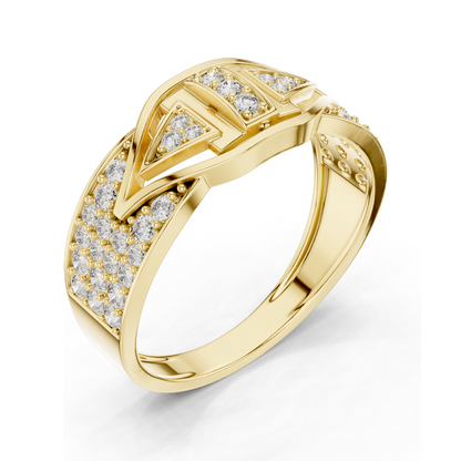0.613 CT Lab-Grown Diamond Ladies Ring | VVS-VS EF Clarity | Available in 18KT, 14KT, 10KT Gold & 925 Silver | Rose, Yellow, White Gold & Moissanite Options