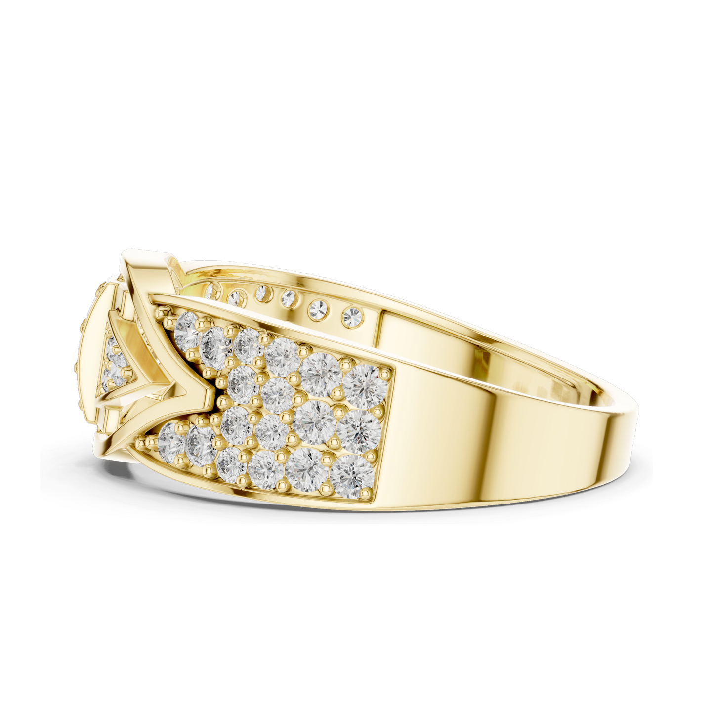 0.613 CT Lab-Grown Diamond Ladies Ring | VVS-VS EF Clarity | Available in 18KT, 14KT, 10KT Gold & 925 Silver | Rose, Yellow, White Gold & Moissanite Options