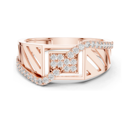 0.34 CT Lab Diamond Ladies Ring | VVS-VS EF Clarity | 18KT, 14KT, 10KT Gold & 925 Silver | Rose, Yellow, White Gold & Moissanite Options