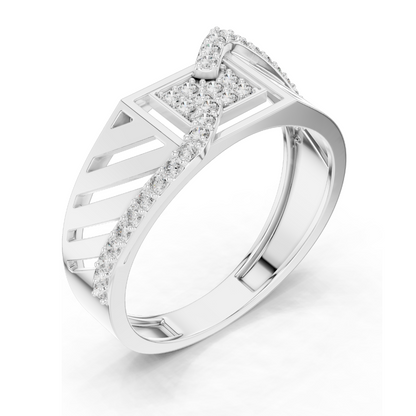 0.34 CT Lab Diamond Ladies Ring | VVS-VS EF Clarity | 18KT, 14KT, 10KT Gold & 925 Silver | Rose, Yellow, White Gold & Moissanite Options