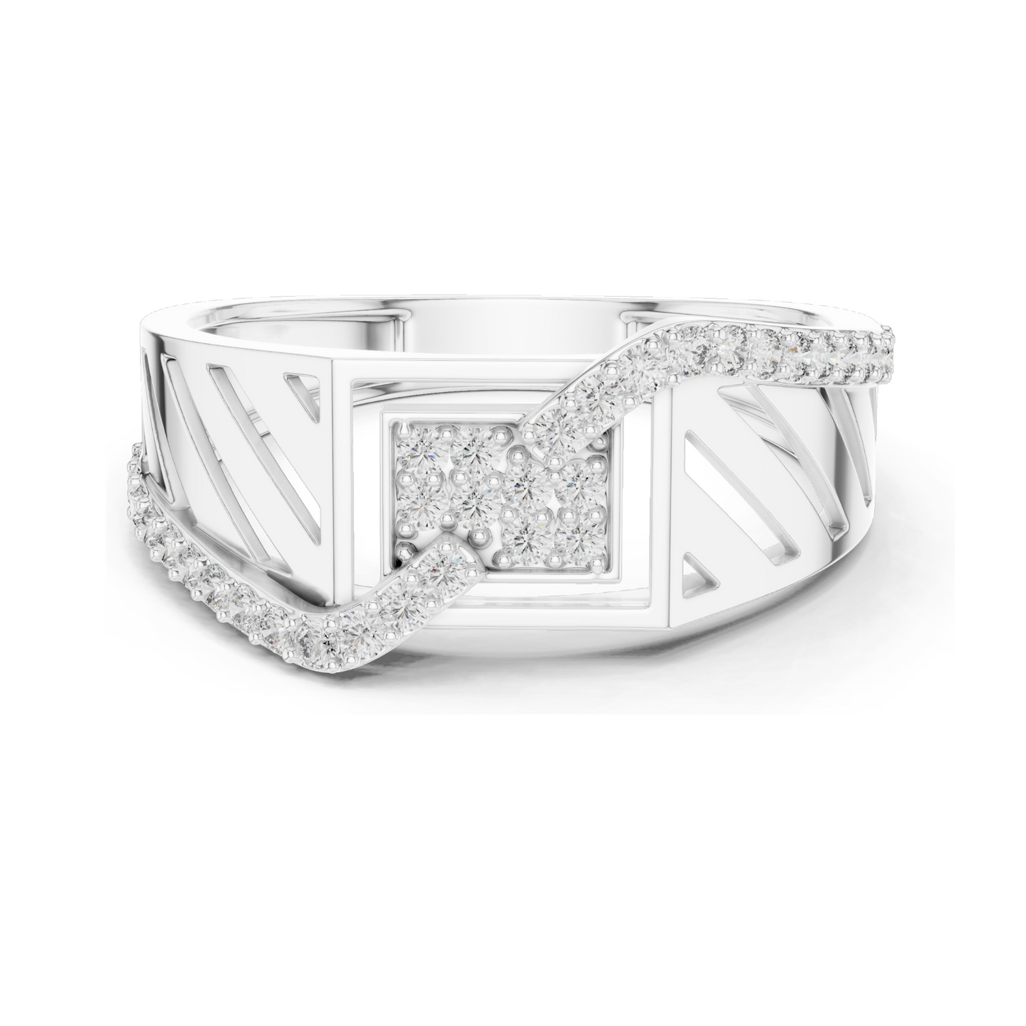 0.34 CT Lab Diamond Ladies Ring | VVS-VS EF Clarity | 18KT, 14KT, 10KT Gold & 925 Silver | Rose, Yellow, White Gold & Moissanite Options