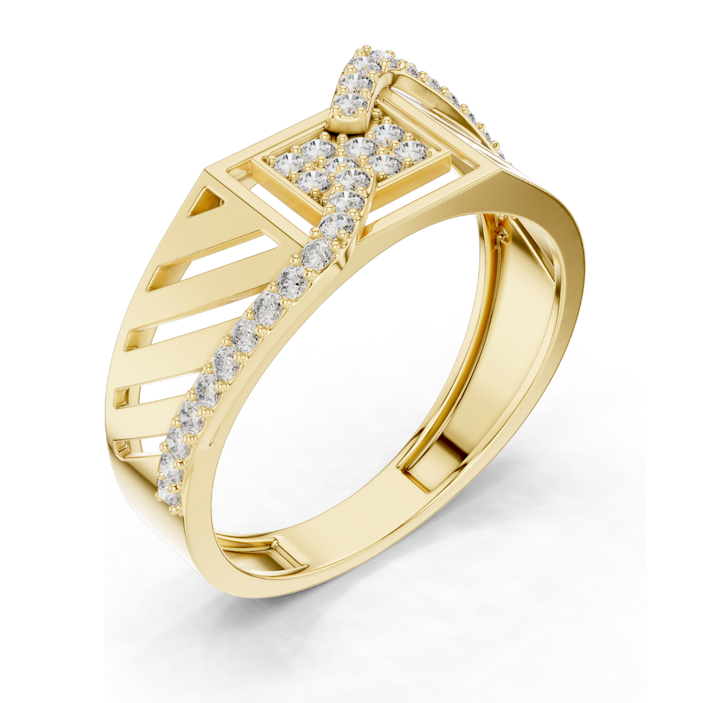 0.34 CT Lab Diamond Ladies Ring | VVS-VS EF Clarity | 18KT, 14KT, 10KT Gold & 925 Silver | Rose, Yellow, White Gold & Moissanite Options