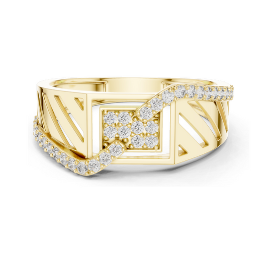 0.34 CT Lab Diamond Ladies Ring | VVS-VS EF Clarity | 18KT, 14KT, 10KT Gold & 925 Silver | Rose, Yellow, White Gold & Moissanite Options
