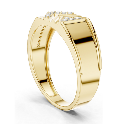 0.192 CT Lab Diamond Chevron Arrow Ring for Women | VVS-VS EF Clarity | 18KT, 14KT, 10KT Gold & 925 Silver | Rose, Yellow, White Gold & Moissanite Options