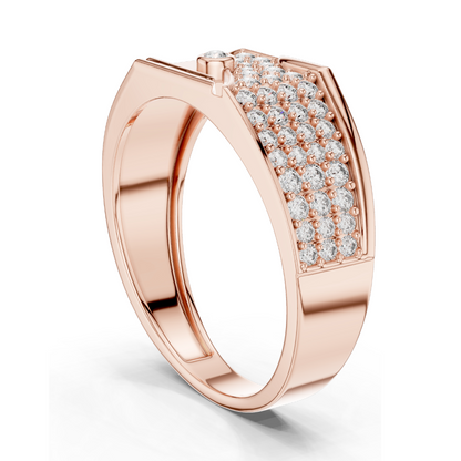 0.421 CT Lab Diamond Ladies Ring | Round Brilliant Cut VVS-VS EF Clarity | 18KT, 14KT, 10KT Gold & 925 Silver | Rose, Yellow, White Gold & Moissanite Options