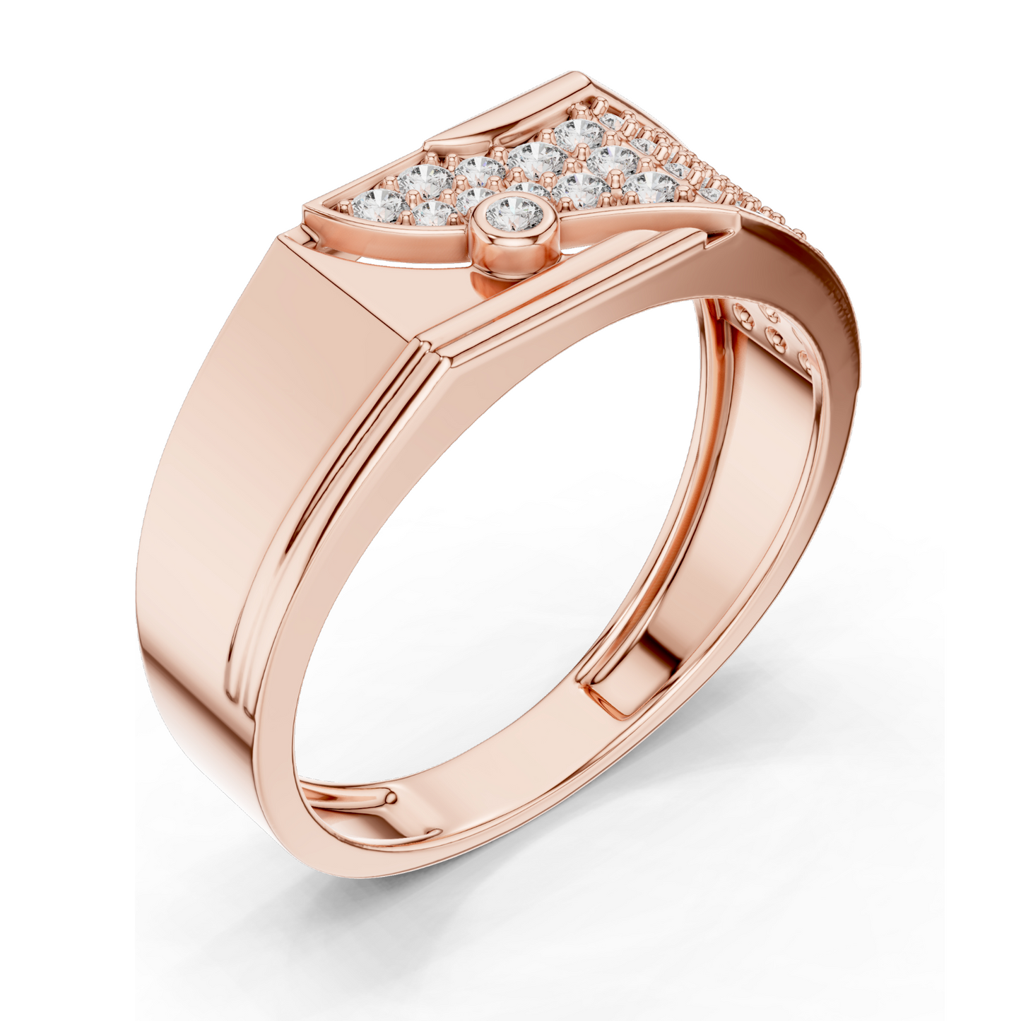 0.421 CT Lab Diamond Ladies Ring | Round Brilliant Cut VVS-VS EF Clarity | 18KT, 14KT, 10KT Gold & 925 Silver | Rose, Yellow, White Gold & Moissanite Options