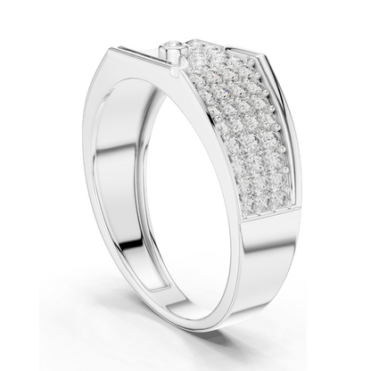 0.421 CT Lab Diamond Ladies Ring | Round Brilliant Cut VVS-VS EF Clarity | 18KT, 14KT, 10KT Gold & 925 Silver | Rose, Yellow, White Gold & Moissanite Options
