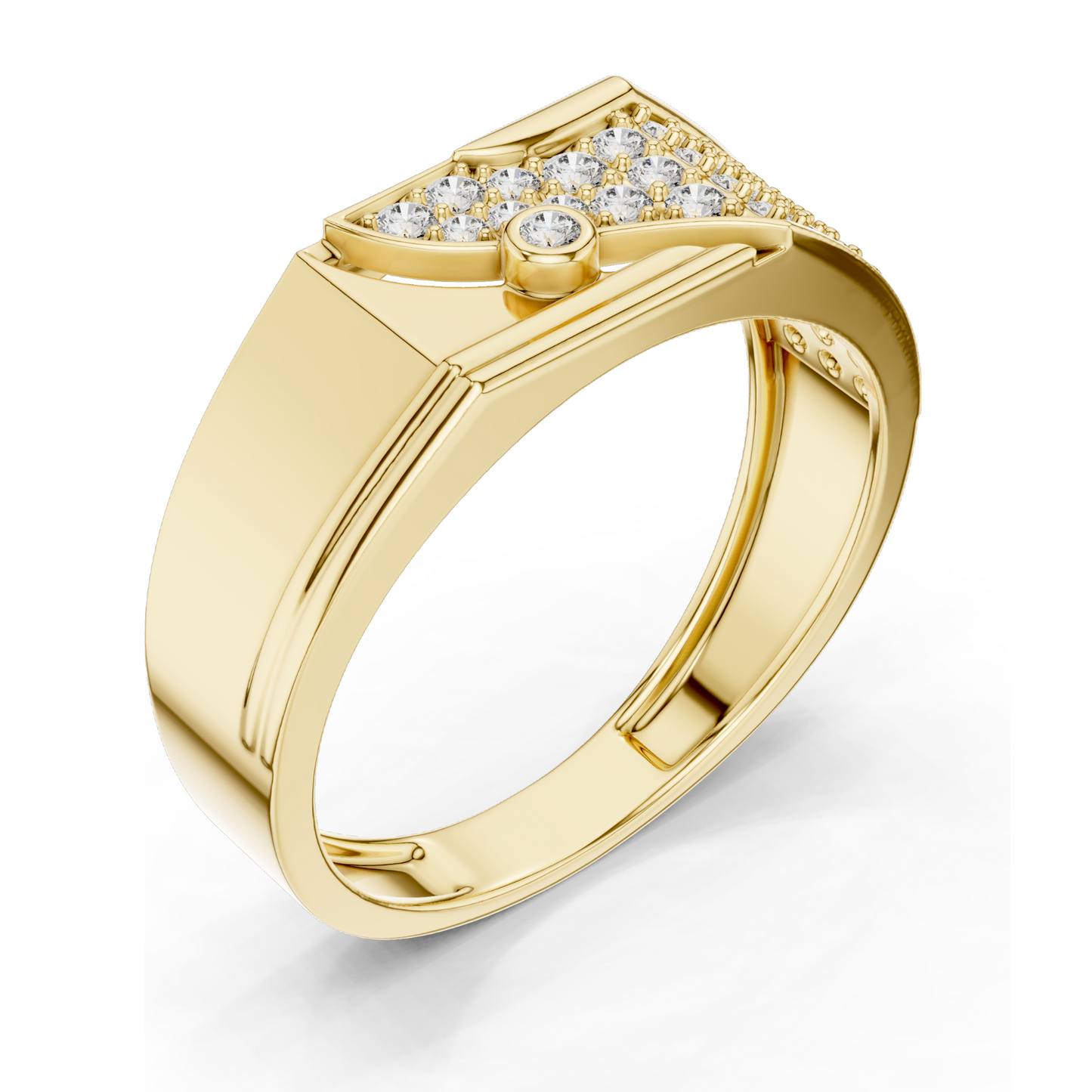 0.421 CT Lab Diamond Ladies Ring | Round Brilliant Cut VVS-VS EF Clarity | 18KT, 14KT, 10KT Gold & 925 Silver | Rose, Yellow, White Gold & Moissanite Options