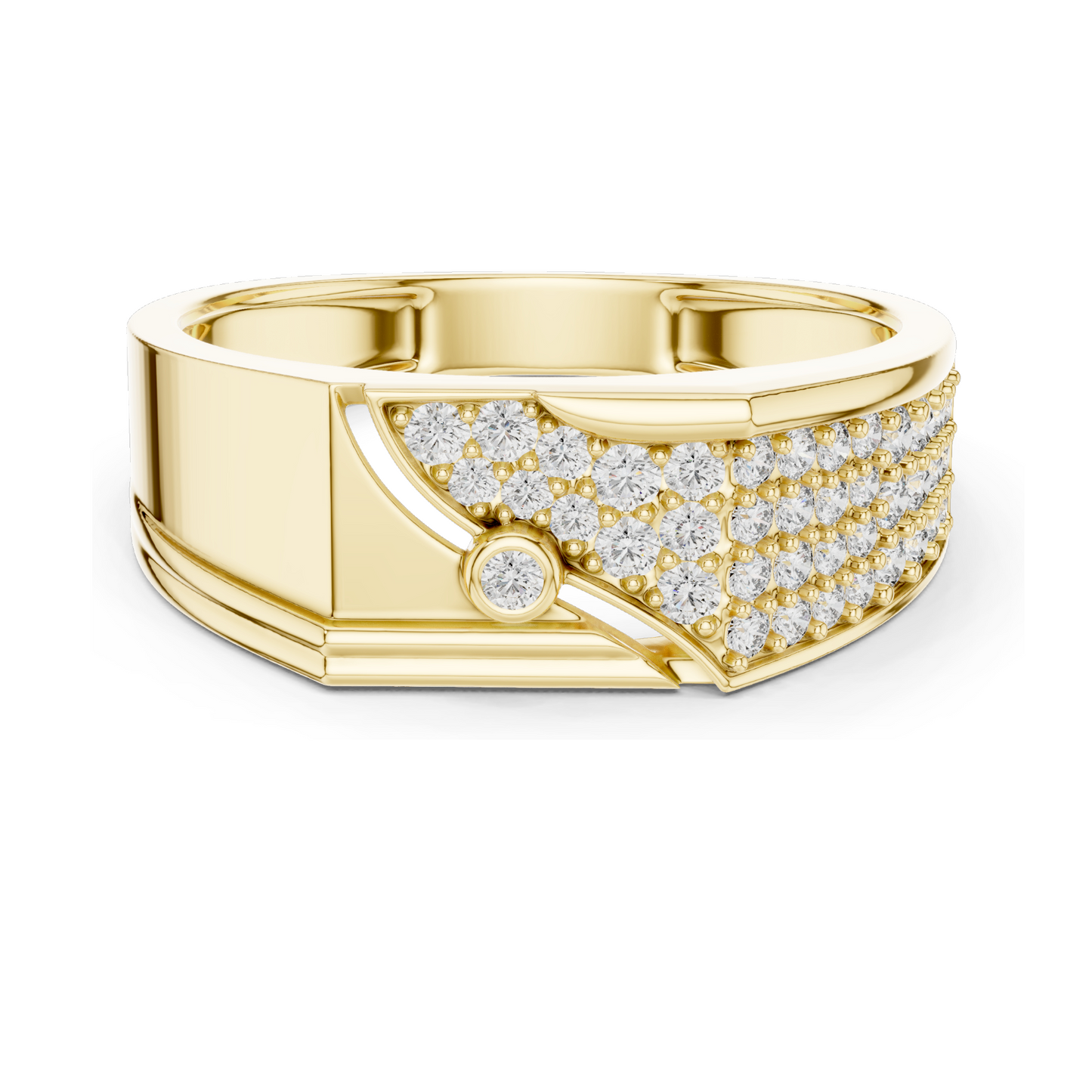 0.421 CT Lab Diamond Ladies Ring | Round Brilliant Cut VVS-VS EF Clarity | 18KT, 14KT, 10KT Gold & 925 Silver | Rose, Yellow, White Gold & Moissanite Options