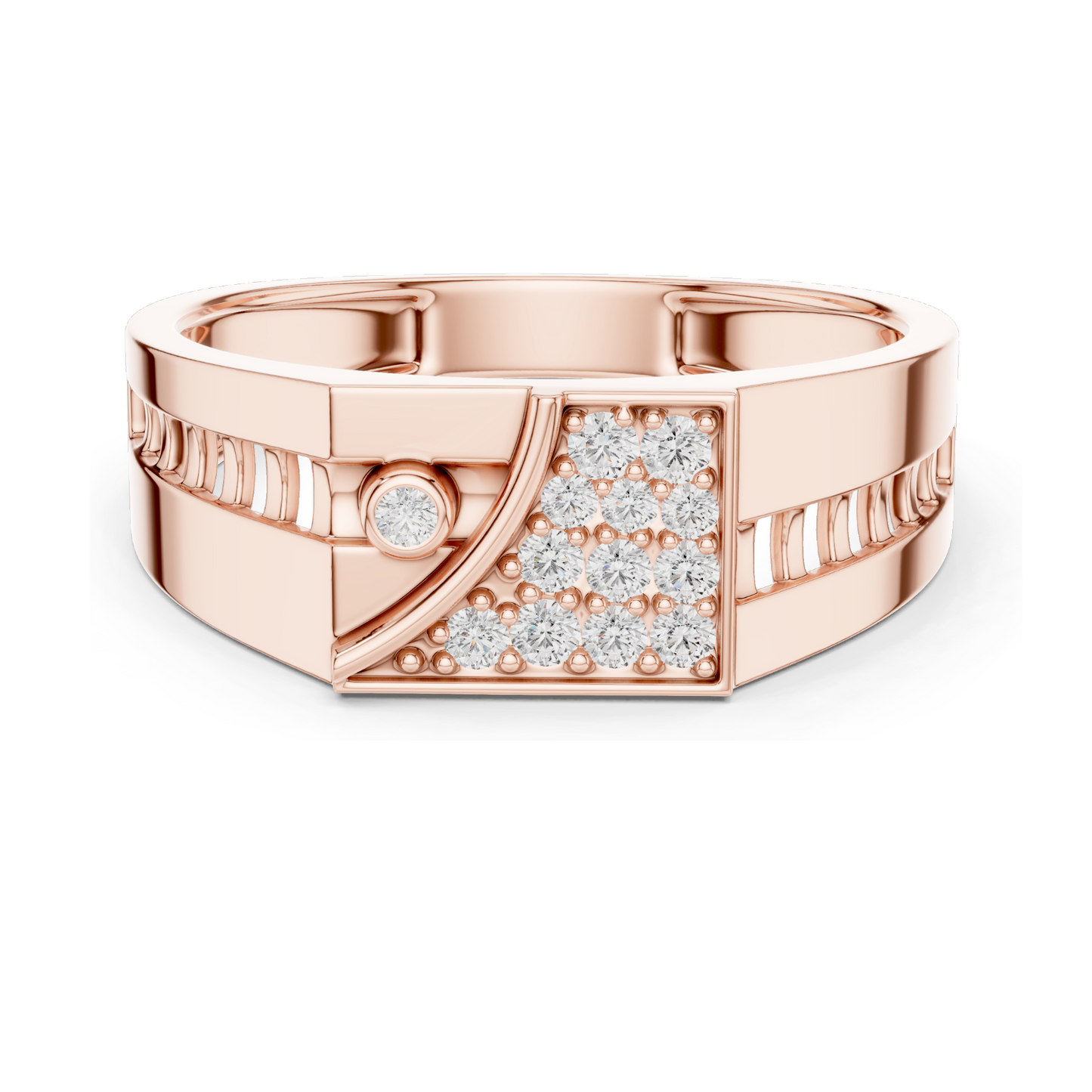 0.184 CT Lab Diamond Ring for Women | VVS-VS EF Clarity | 18KT, 14KT, 10KT Gold & 925 Silver | Rose, Yellow, White Gold & Moissanite Options