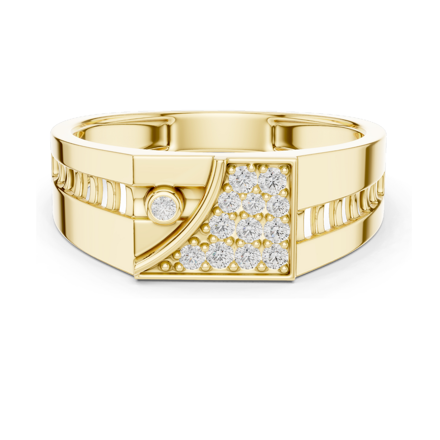 0.184 CT Lab Diamond Ring for Women | VVS-VS EF Clarity | 18KT, 14KT, 10KT Gold & 925 Silver | Rose, Yellow, White Gold & Moissanite Options