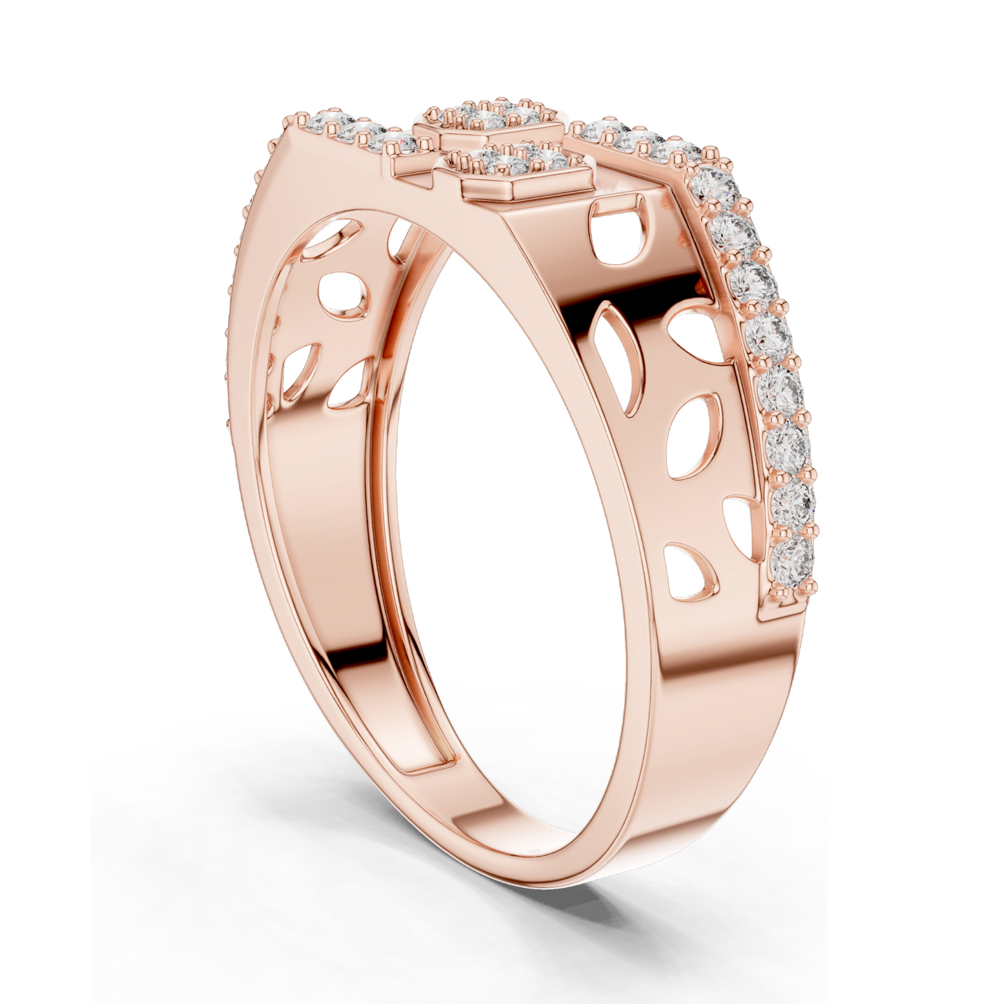 Lab-Grown Diamond Ring for Women | 0.35 CT Total Weight | VVS-VS EF Clarity | Available in Rose, Yellow, White Gold & Sterling Silver