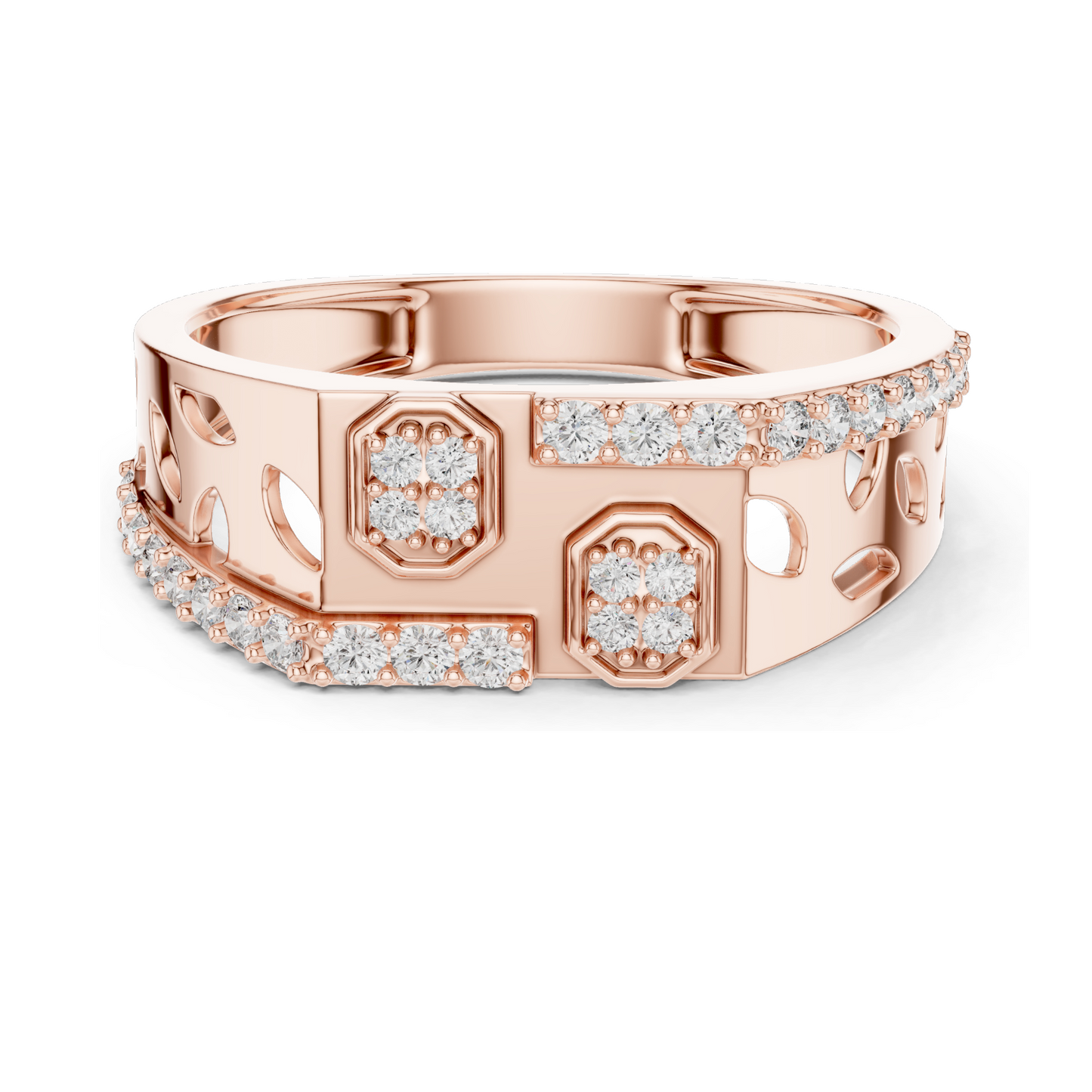 Lab-Grown Diamond Ring for Women | 0.35 CT Total Weight | VVS-VS EF Clarity | Available in Rose, Yellow, White Gold & Sterling Silver