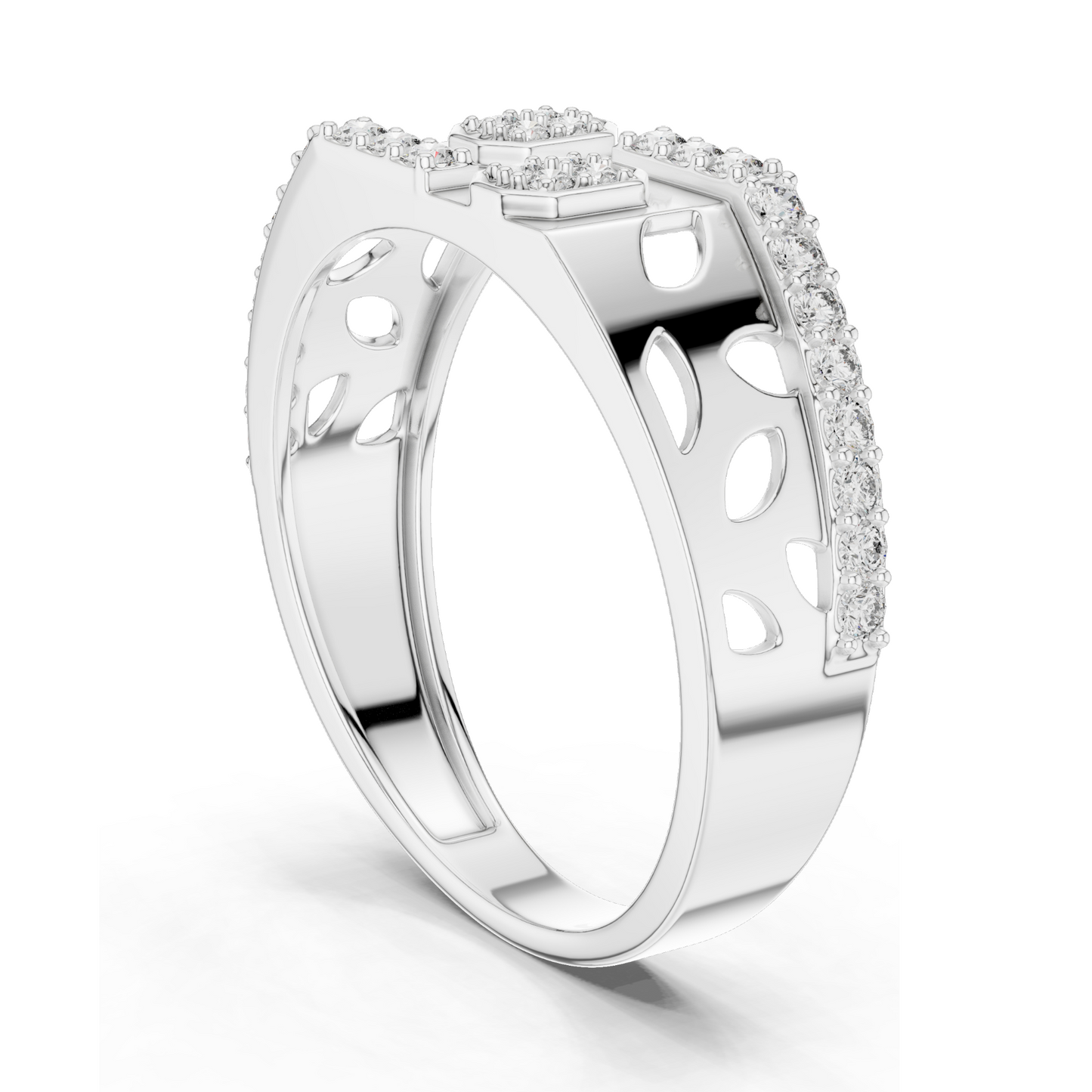 Lab-Grown Diamond Ring for Women | 0.35 CT Total Weight | VVS-VS EF Clarity | Available in Rose, Yellow, White Gold & Sterling Silver