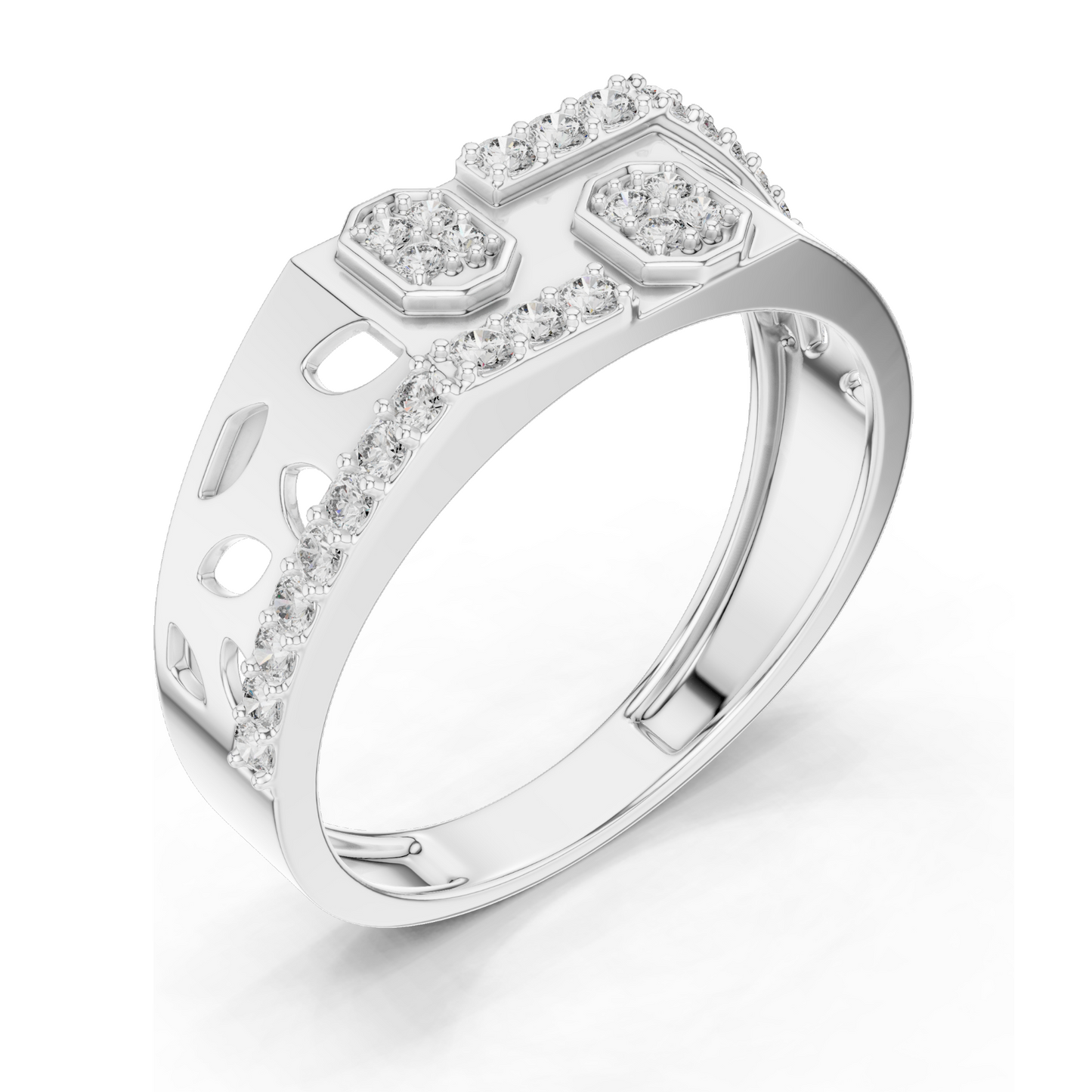 Lab-Grown Diamond Ring for Women | 0.35 CT Total Weight | VVS-VS EF Clarity | Available in Rose, Yellow, White Gold & Sterling Silver