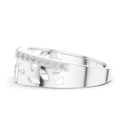 Lab-Grown Diamond Ring for Women | 0.35 CT Total Weight | VVS-VS EF Clarity | Available in Rose, Yellow, White Gold & Sterling Silver