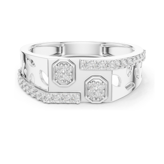 Lab-Grown Diamond Ring for Women | 0.35 CT Total Weight | VVS-VS EF Clarity | Available in Rose, Yellow, White Gold & Sterling Silver