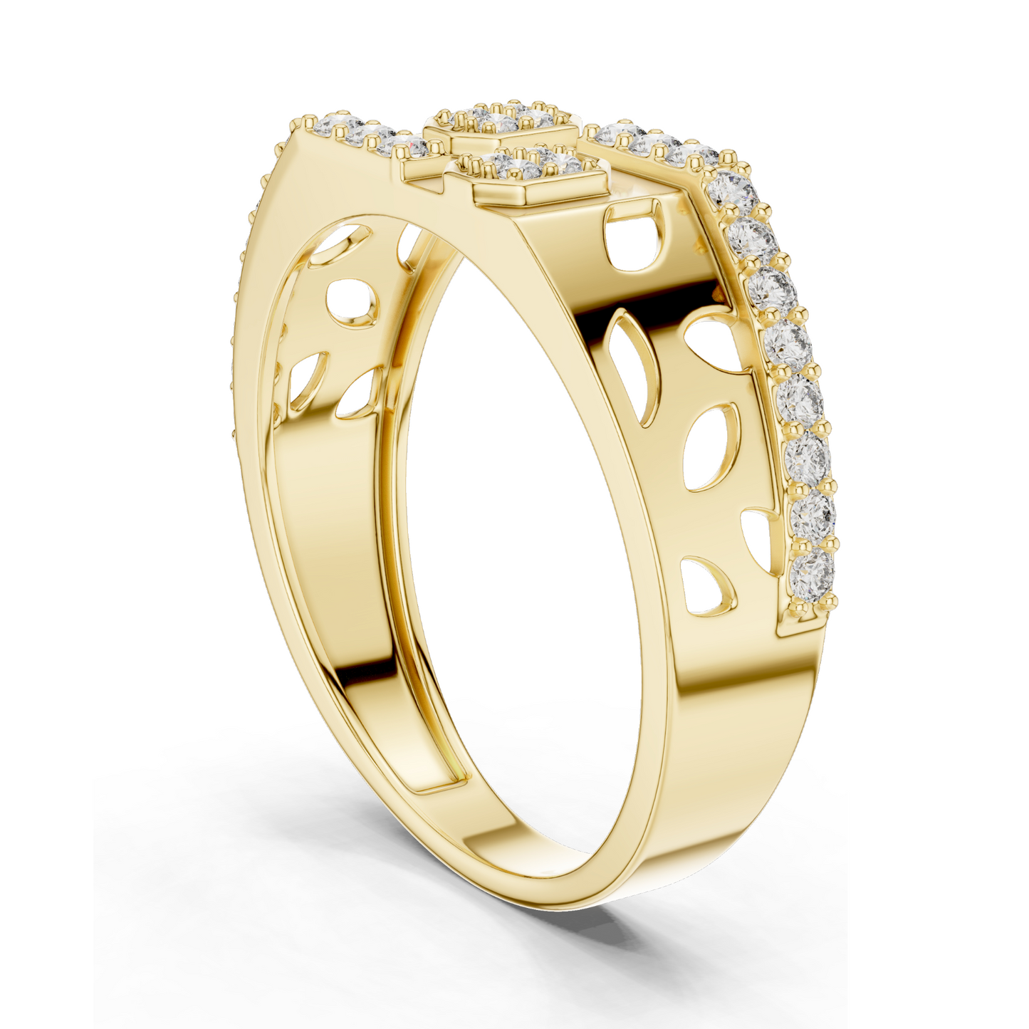 Lab-Grown Diamond Ring for Women | 0.35 CT Total Weight | VVS-VS EF Clarity | Available in Rose, Yellow, White Gold & Sterling Silver