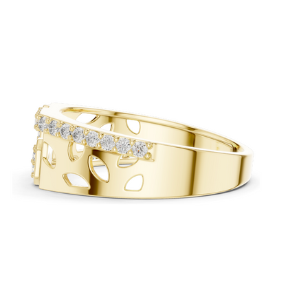 Lab-Grown Diamond Ring for Women | 0.35 CT Total Weight | VVS-VS EF Clarity | Available in Rose, Yellow, White Gold & Sterling Silver