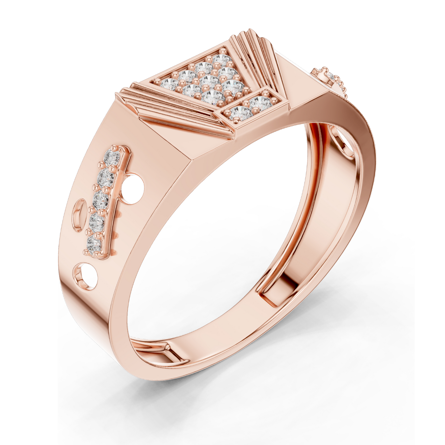 0.182 CT Lab Diamond Women's Ring | VVS-VS EF Clarity | 18KT, 14KT, 10KT Gold & 925 Silver | Rose, Yellow, White Gold & Moissanite Options