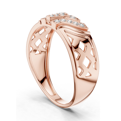 Lab Diamond Ladies Ring | 0.167 CT VVS-VS EF Lab Diamond, 18KT Gold | Rose, Yellow, White Gold, Moissanite Options | Elegant Design