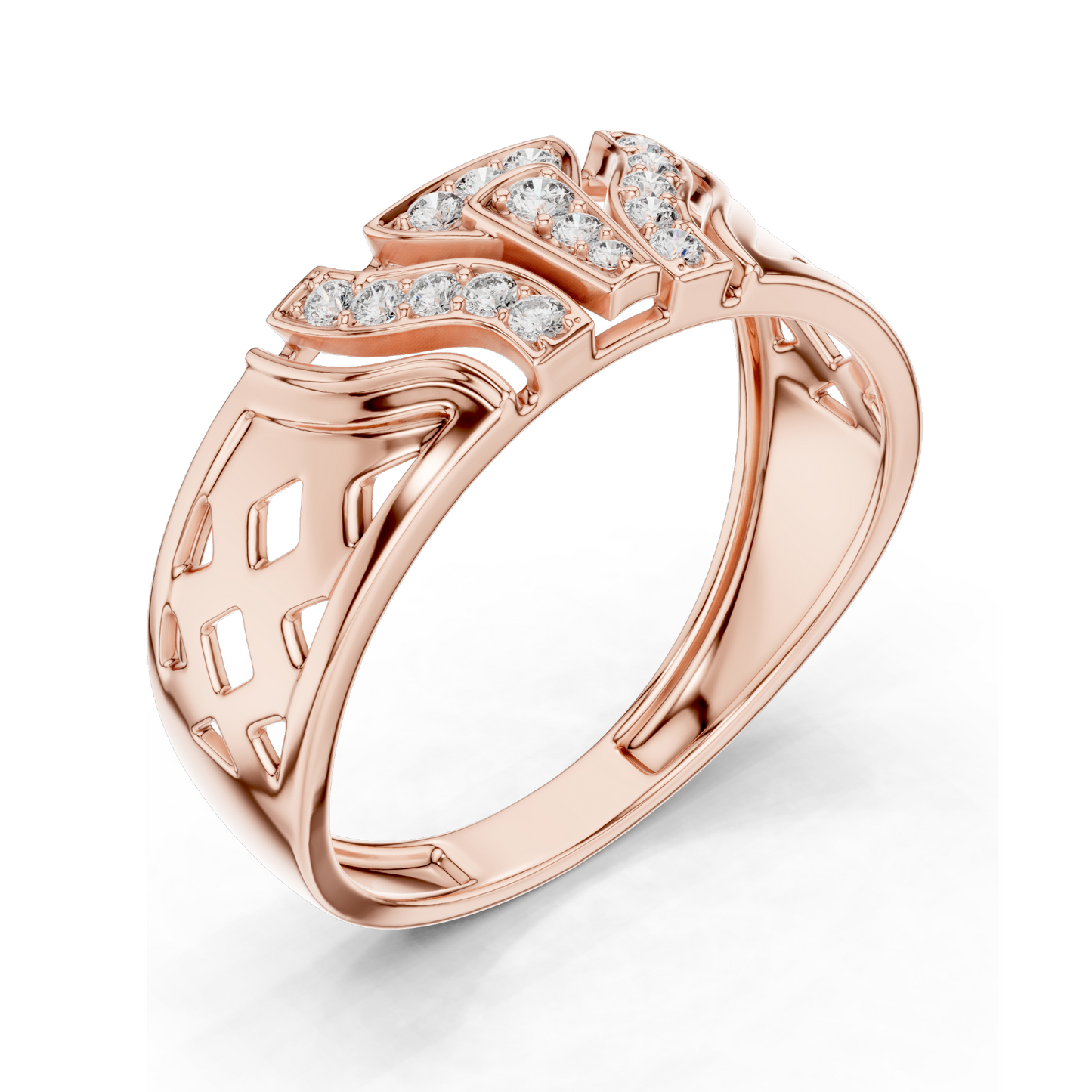 Lab Diamond Ladies Ring | 0.167 CT VVS-VS EF Lab Diamond, 18KT Gold | Rose, Yellow, White Gold, Moissanite Options | Elegant Design