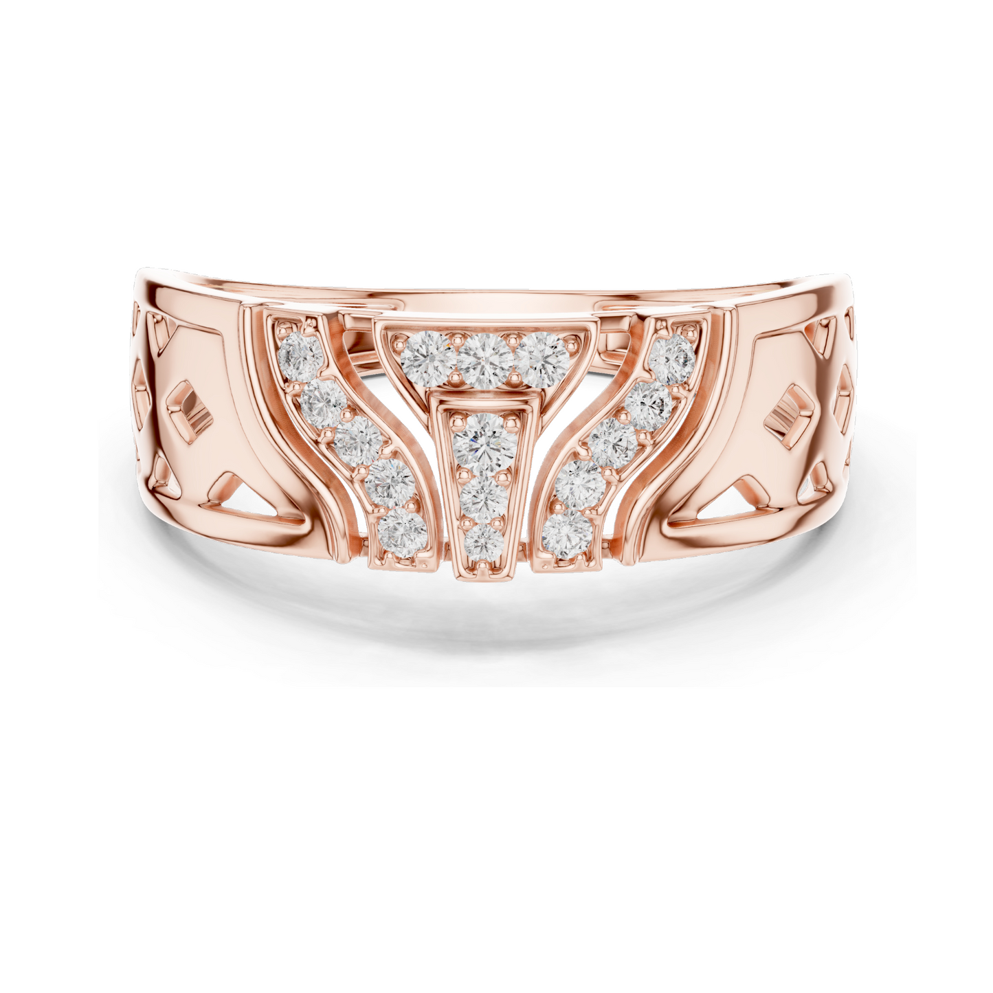 Lab Diamond Ladies Ring | 0.167 CT VVS-VS EF Lab Diamond, 18KT Gold | Rose, Yellow, White Gold, Moissanite Options | Elegant Design