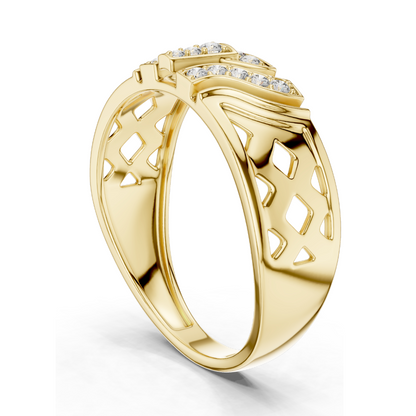 Lab Diamond Ladies Ring | 0.167 CT VVS-VS EF Lab Diamond, 18KT Gold | Rose, Yellow, White Gold, Moissanite Options | Elegant Design