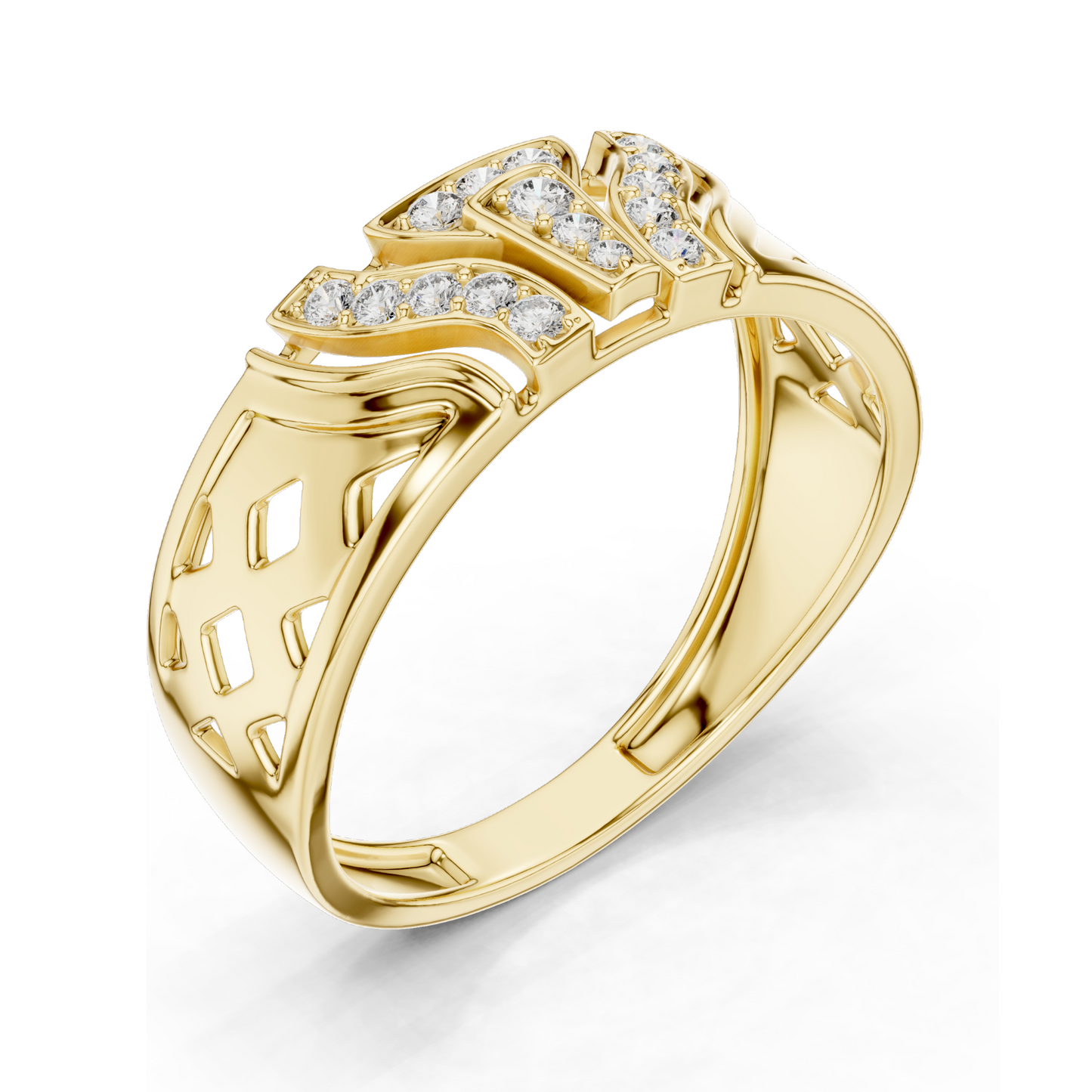 Lab Diamond Ladies Ring | 0.167 CT VVS-VS EF Lab Diamond, 18KT Gold | Rose, Yellow, White Gold, Moissanite Options | Elegant Design