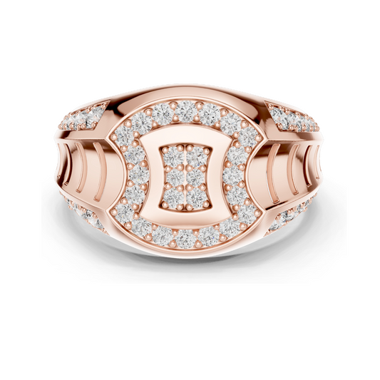 ✨ Diamond & Moissanite Pave-Set Ladies Ring | 0.814 CT VVS-VS EF Lab Diamonds | 18KT, 14KT, 10KT Gold & 925 Silver | Rose, Yellow, White Gold