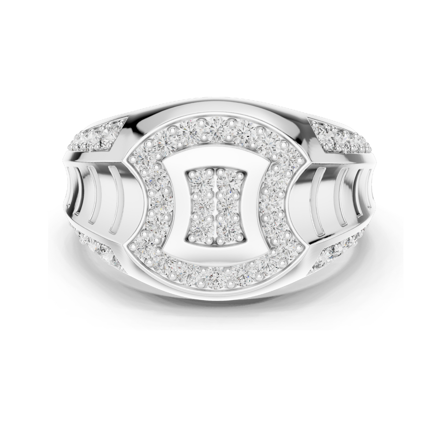 ✨ Diamond & Moissanite Pave-Set Ladies Ring | 0.814 CT VVS-VS EF Lab Diamonds | 18KT, 14KT, 10KT Gold & 925 Silver | Rose, Yellow, White Gold