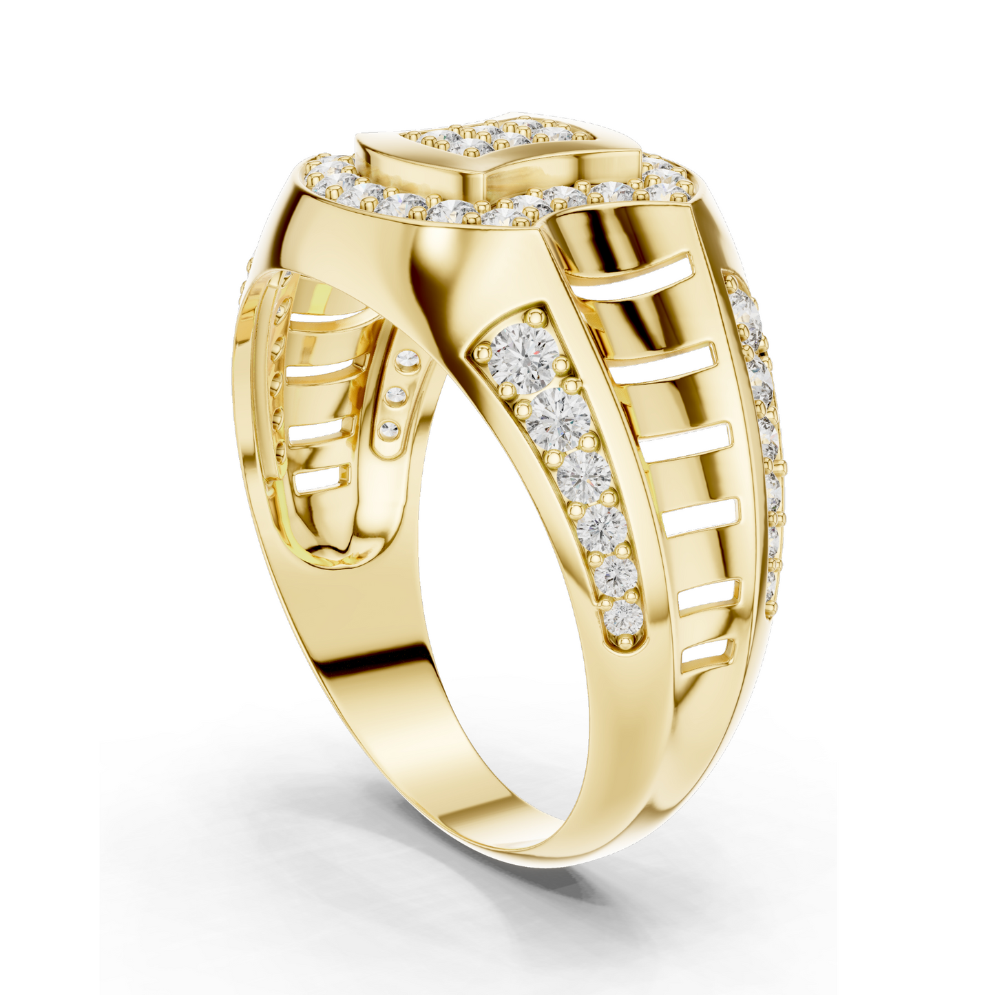 ✨ Diamond & Moissanite Pave-Set Ladies Ring | 0.814 CT VVS-VS EF Lab Diamonds | 18KT, 14KT, 10KT Gold & 925 Silver | Rose, Yellow, White Gold