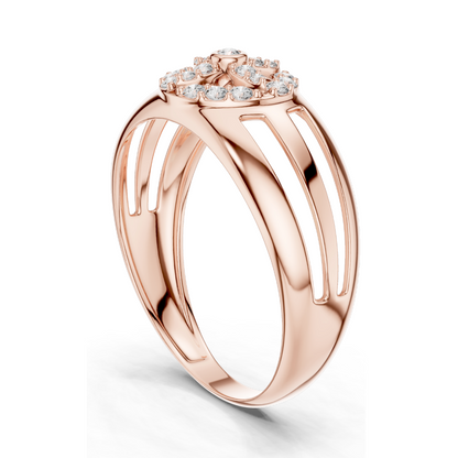 0.218 CT Lab-Grown Diamond Women’s Ring | VVS-VS EF Clarity | 18KT, 14KT, 10KT Gold & 925 Silver | Rose, Yellow, White Gold & Moissanite Options