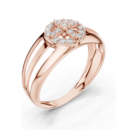 0.218 CT Lab-Grown Diamond Women’s Ring | VVS-VS EF Clarity | 18KT, 14KT, 10KT Gold & 925 Silver | Rose, Yellow, White Gold & Moissanite Options