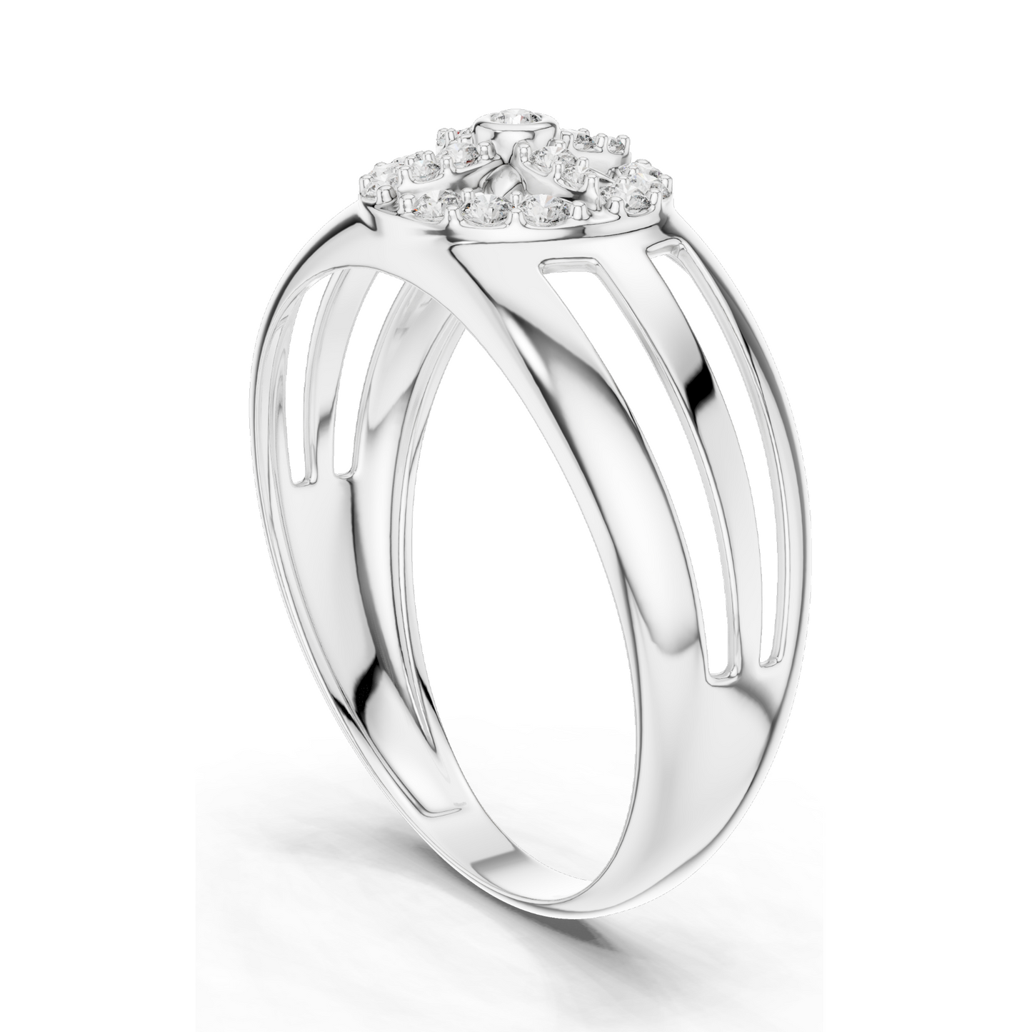 0.218 CT Lab-Grown Diamond Women’s Ring | VVS-VS EF Clarity | 18KT, 14KT, 10KT Gold & 925 Silver | Rose, Yellow, White Gold & Moissanite Options