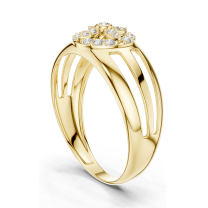 0.218 CT Lab-Grown Diamond Women’s Ring | VVS-VS EF Clarity | 18KT, 14KT, 10KT Gold & 925 Silver | Rose, Yellow, White Gold & Moissanite Options