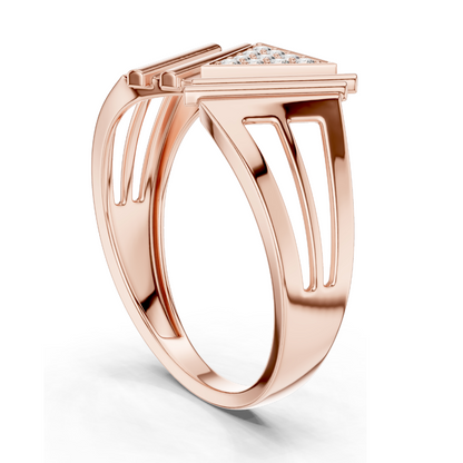 18KT Gold Lab Diamond Women's Ring | VVS-VS EF Clarity | Rose, Yellow, White Gold Options | 0.119 CT Lab Diamond & Moissanite | Modern Elegant Design