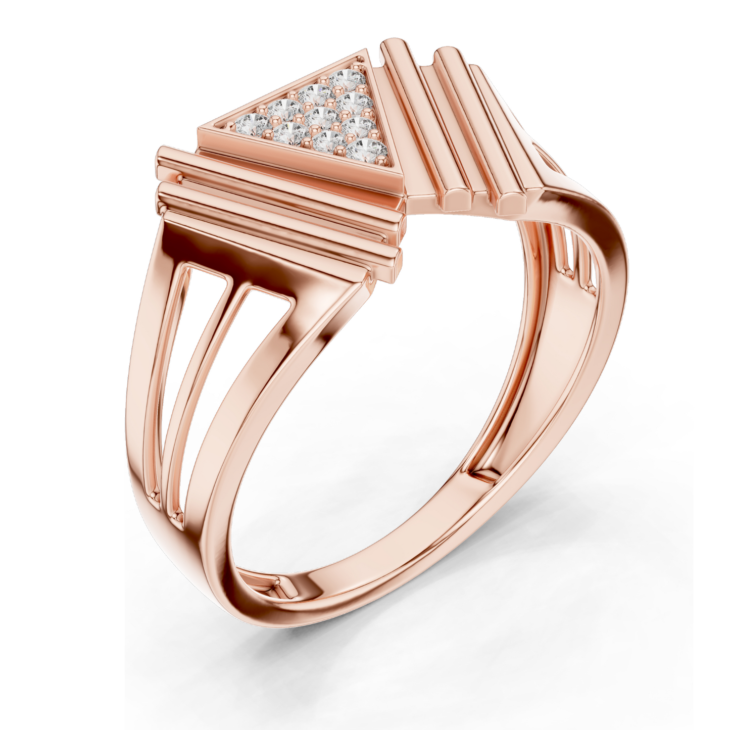 18KT Gold Lab Diamond Women's Ring | VVS-VS EF Clarity | Rose, Yellow, White Gold Options | 0.119 CT Lab Diamond & Moissanite | Modern Elegant Design