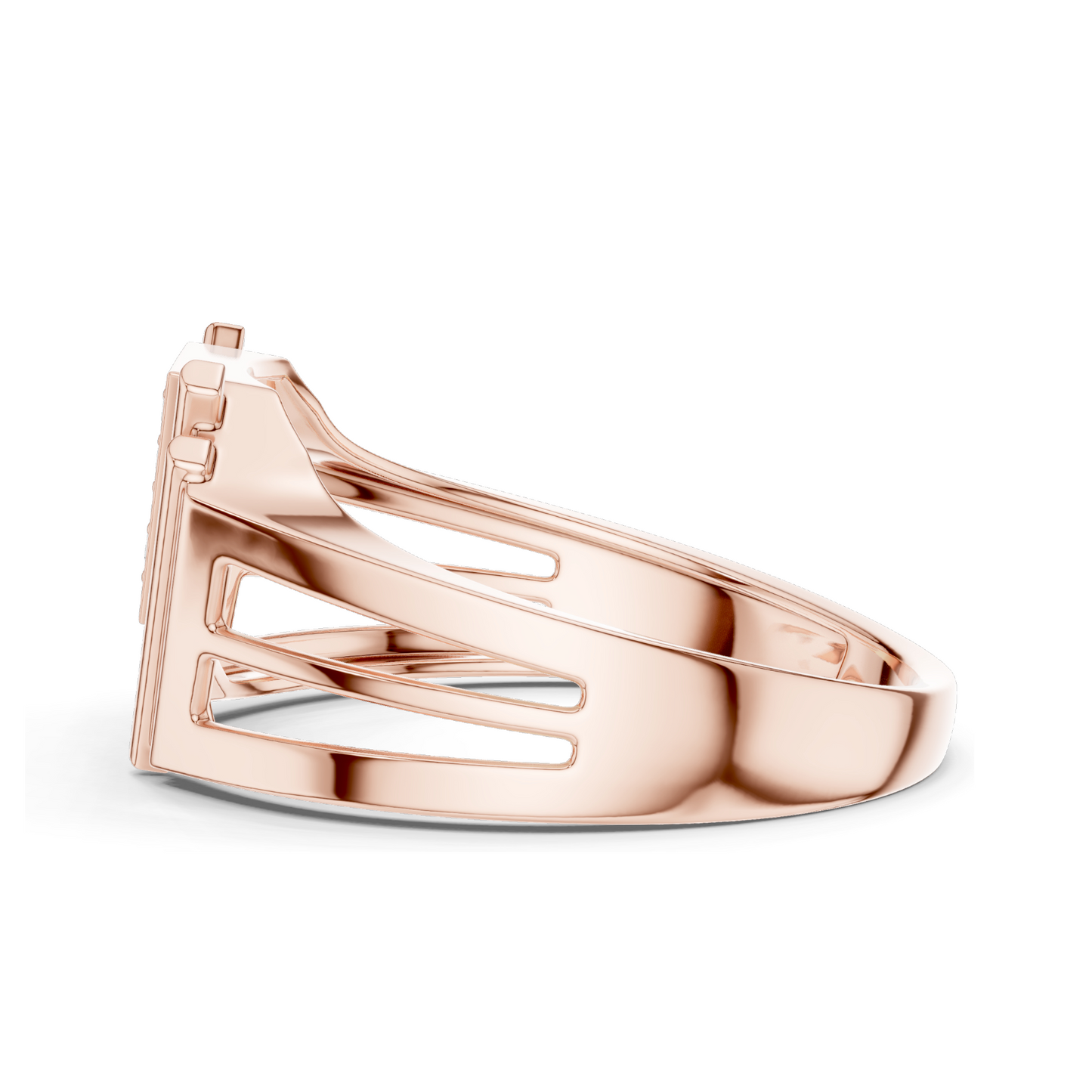 18KT Gold Lab Diamond Women's Ring | VVS-VS EF Clarity | Rose, Yellow, White Gold Options | 0.119 CT Lab Diamond & Moissanite | Modern Elegant Design