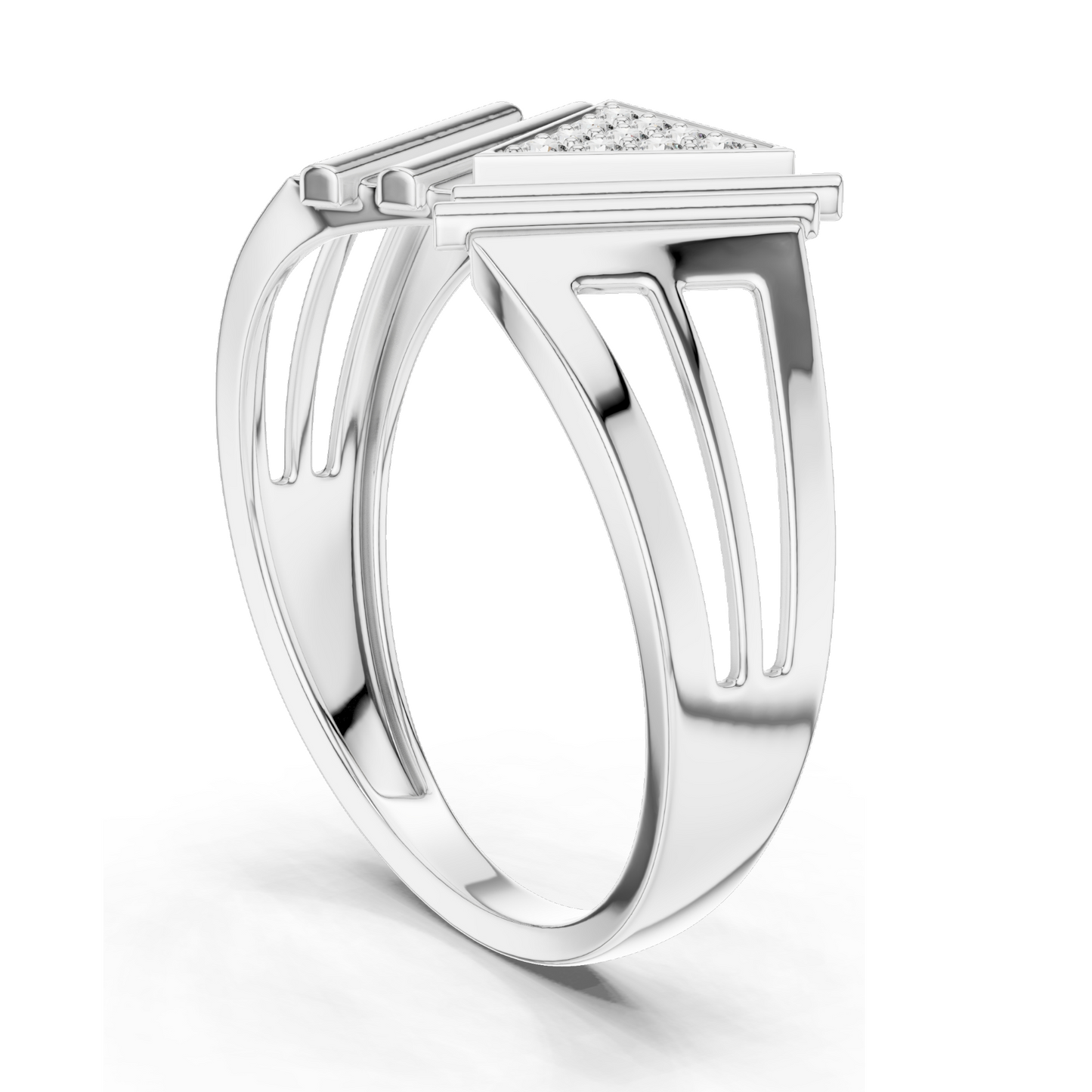 18KT Gold Lab Diamond Women's Ring | VVS-VS EF Clarity | Rose, Yellow, White Gold Options | 0.119 CT Lab Diamond & Moissanite | Modern Elegant Design