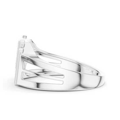 18KT Gold Lab Diamond Women's Ring | VVS-VS EF Clarity | Rose, Yellow, White Gold Options | 0.119 CT Lab Diamond & Moissanite | Modern Elegant Design