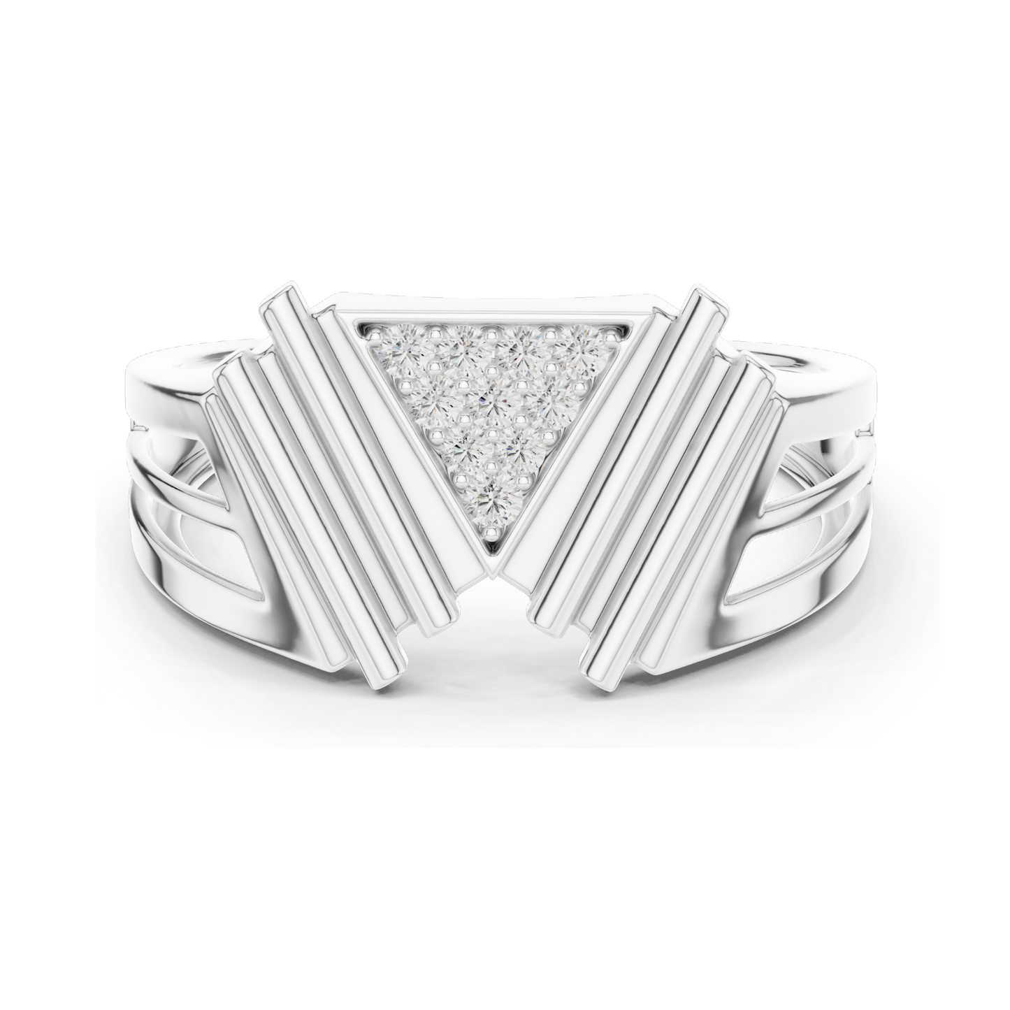 18KT Gold Lab Diamond Women's Ring | VVS-VS EF Clarity | Rose, Yellow, White Gold Options | 0.119 CT Lab Diamond & Moissanite | Modern Elegant Design