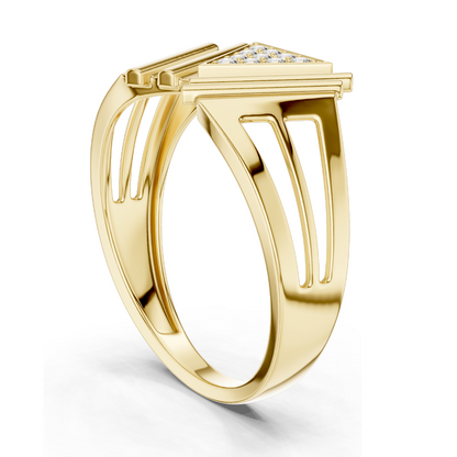 18KT Gold Lab Diamond Women's Ring | VVS-VS EF Clarity | Rose, Yellow, White Gold Options | 0.119 CT Lab Diamond & Moissanite | Modern Elegant Design