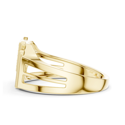 18KT Gold Lab Diamond Women's Ring | VVS-VS EF Clarity | Rose, Yellow, White Gold Options | 0.119 CT Lab Diamond & Moissanite | Modern Elegant Design