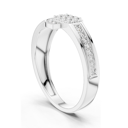 Elegant Lab Diamond Buckle Ring – 0.254 CT | 18KT, 14KT, 10KT Gold & 925 Silver | Rose, Yellow, White Gold | Lab Diamonds & Moissanite Options