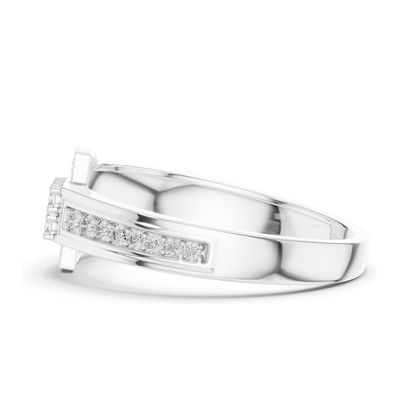 Elegant Lab Diamond Buckle Ring – 0.254 CT | 18KT, 14KT, 10KT Gold & 925 Silver | Rose, Yellow, White Gold | Lab Diamonds & Moissanite Options