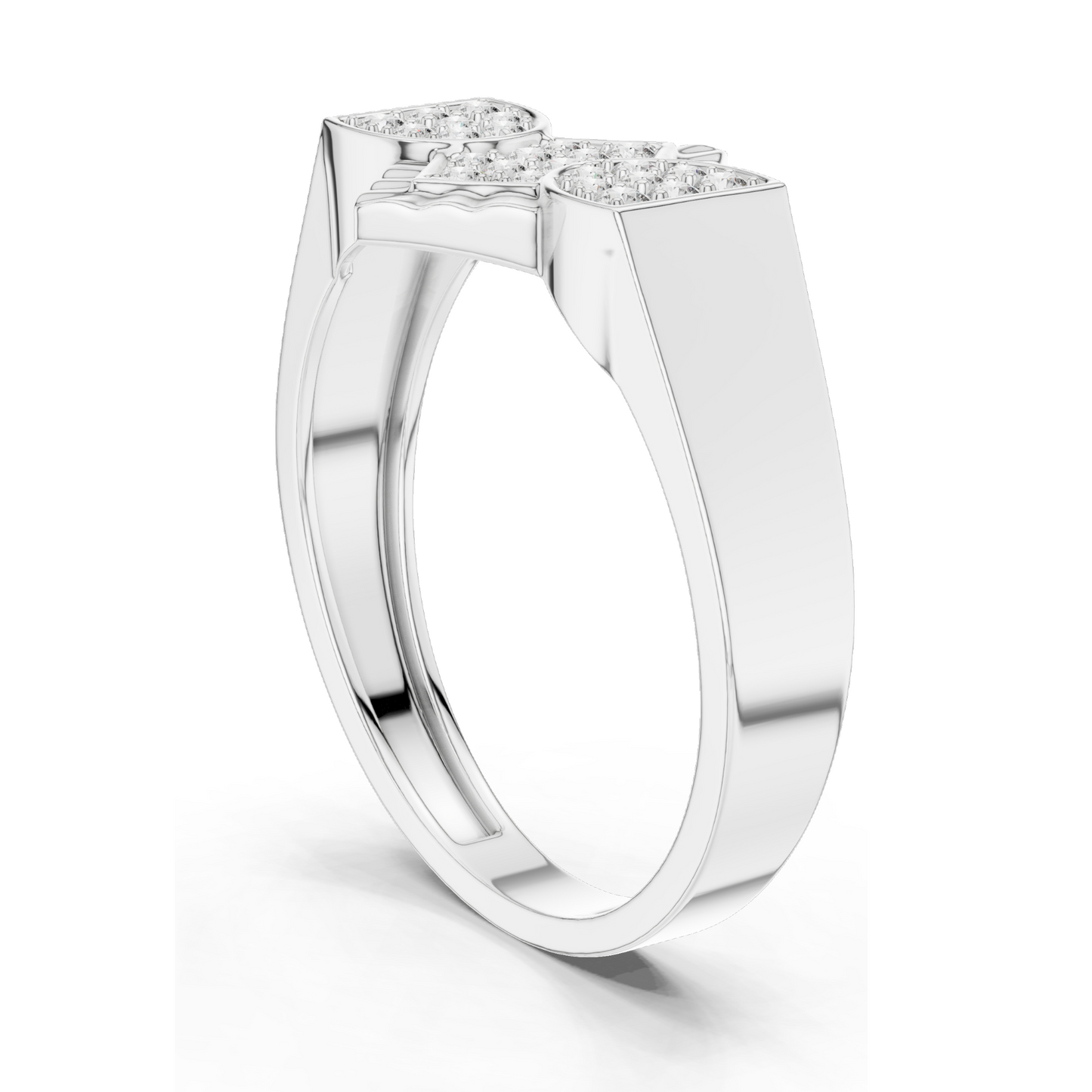 0.262 CT Lab Diamond & Moissanite Ladies Ring | VVS-VS EF Clarity | 18KT, 14KT, 10KT Gold & 925 Silver | Rose, Yellow, White Gold Options