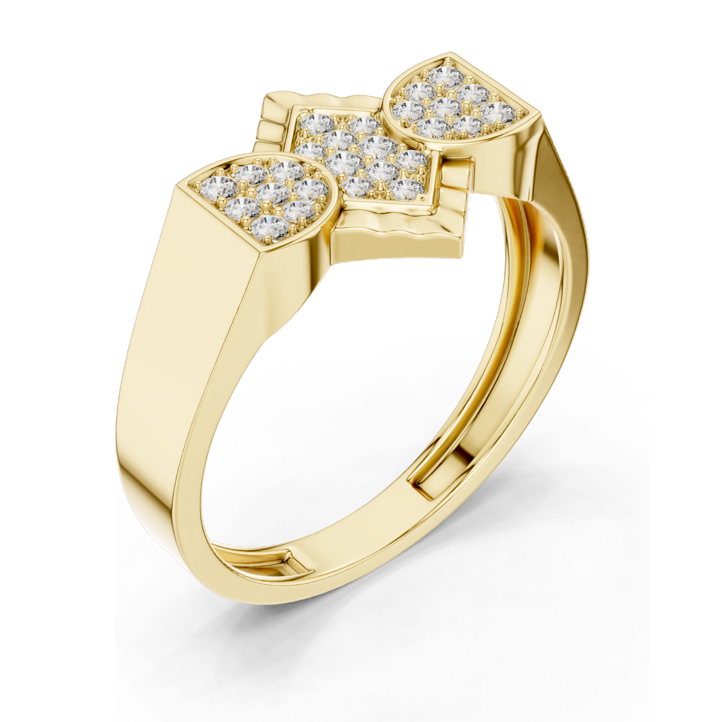 0.262 CT Lab Diamond & Moissanite Ladies Ring | VVS-VS EF Clarity | 18KT, 14KT, 10KT Gold & 925 Silver | Rose, Yellow, White Gold Options