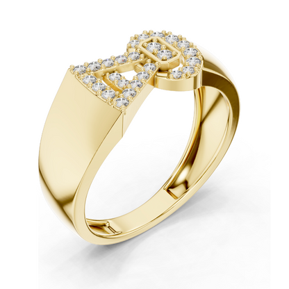 0.254 CT Lab-Grown Diamond Ladies Ring | VVS-VS EF Clarity | 18KT, 14KT, 10KT Gold & 925 Silver | Rose, Yellow, White Gold & Moissanite Options