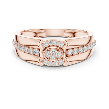 0.342 CT Lab Diamond Three-Stone Ring for Women | VVS-VS EF Clarity | 18KT, 14KT, 10KT Gold & 925 Silver | Rose, Yellow, White Gold & Moissanite Options